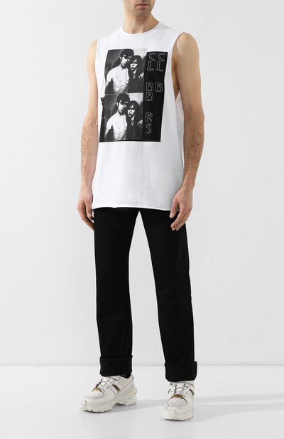 Хлопковая майка RAF SIMONS белого цвета по цене 37650 руб., арт. 191-139-19000, фото 2 Хлопковая майка RAF SIMONS, арт. 191-139-19000, фото 2