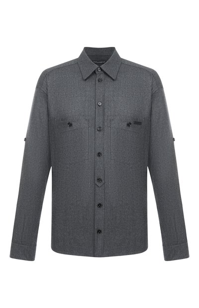 Мужская шерстяная рубашка DOLCE & GABBANA, арт. G5NI3T/FURNC