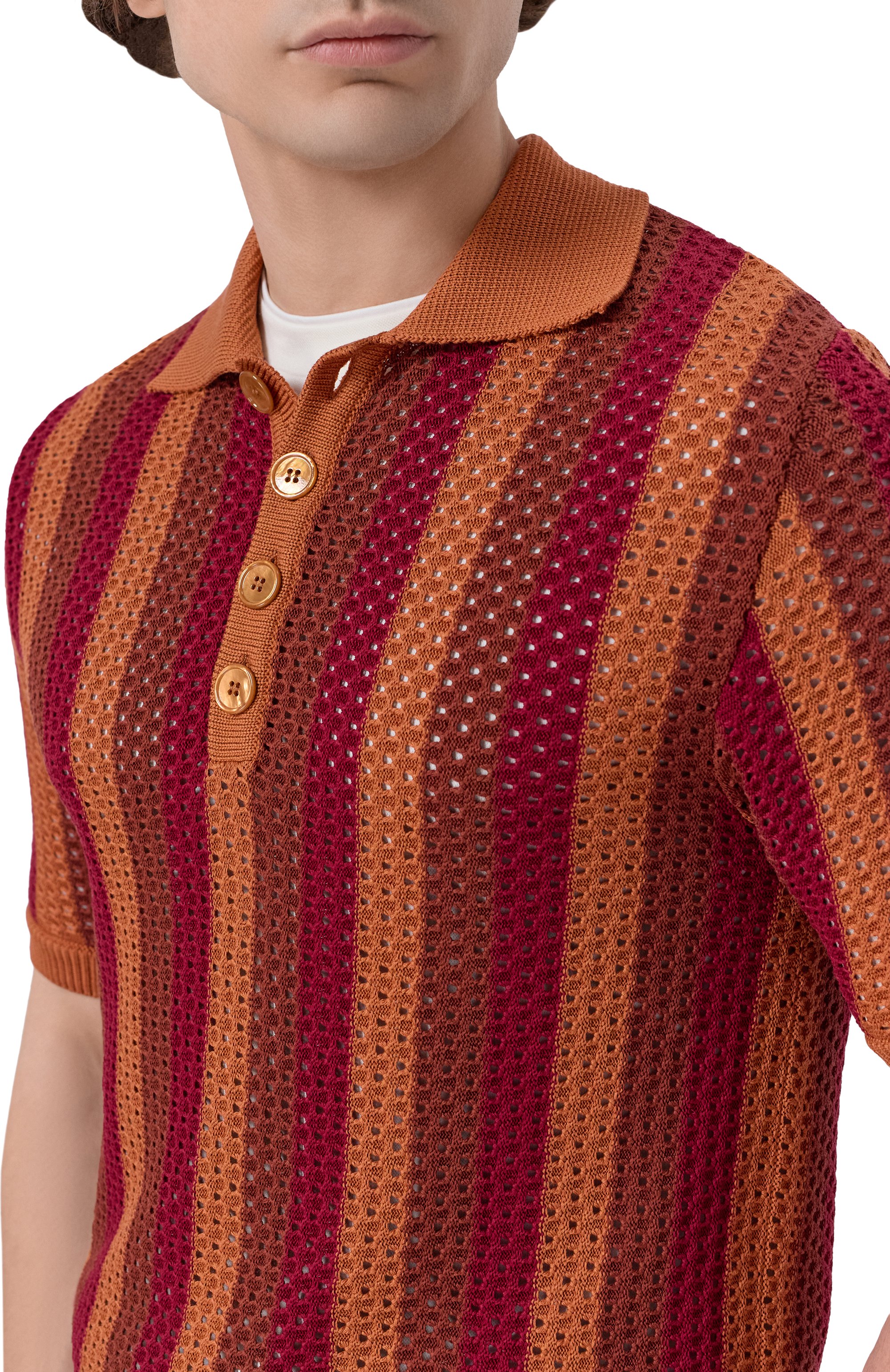 Поло из шелка и хлопка MVST, арт. M26.2PM.K147/Y207 KNIT SETA-C0T0NE, фото 5