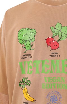 Мужского хлопковая футболка VETEMENTS бежевого цвета, арт. UE54TR250E | Фото 9 (Региональные ограничения белый список (Axapta Mercury): Не проставлено; Принт: С принтом; Нос: Не проставлено; Материал внешний: Хлопок; Стили: Спорт-шик; Женское Кросс-КТ: Футболка-одежда)