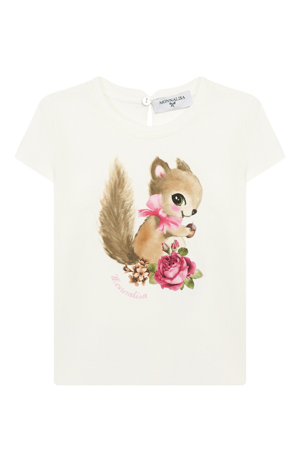 Хлопковая футболка MONNALISA, арт. 314601S2, фото 1