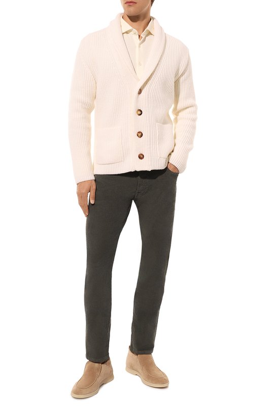 Рубашка из хлопка и кашемира Sonrisa Кремовый, фото 2