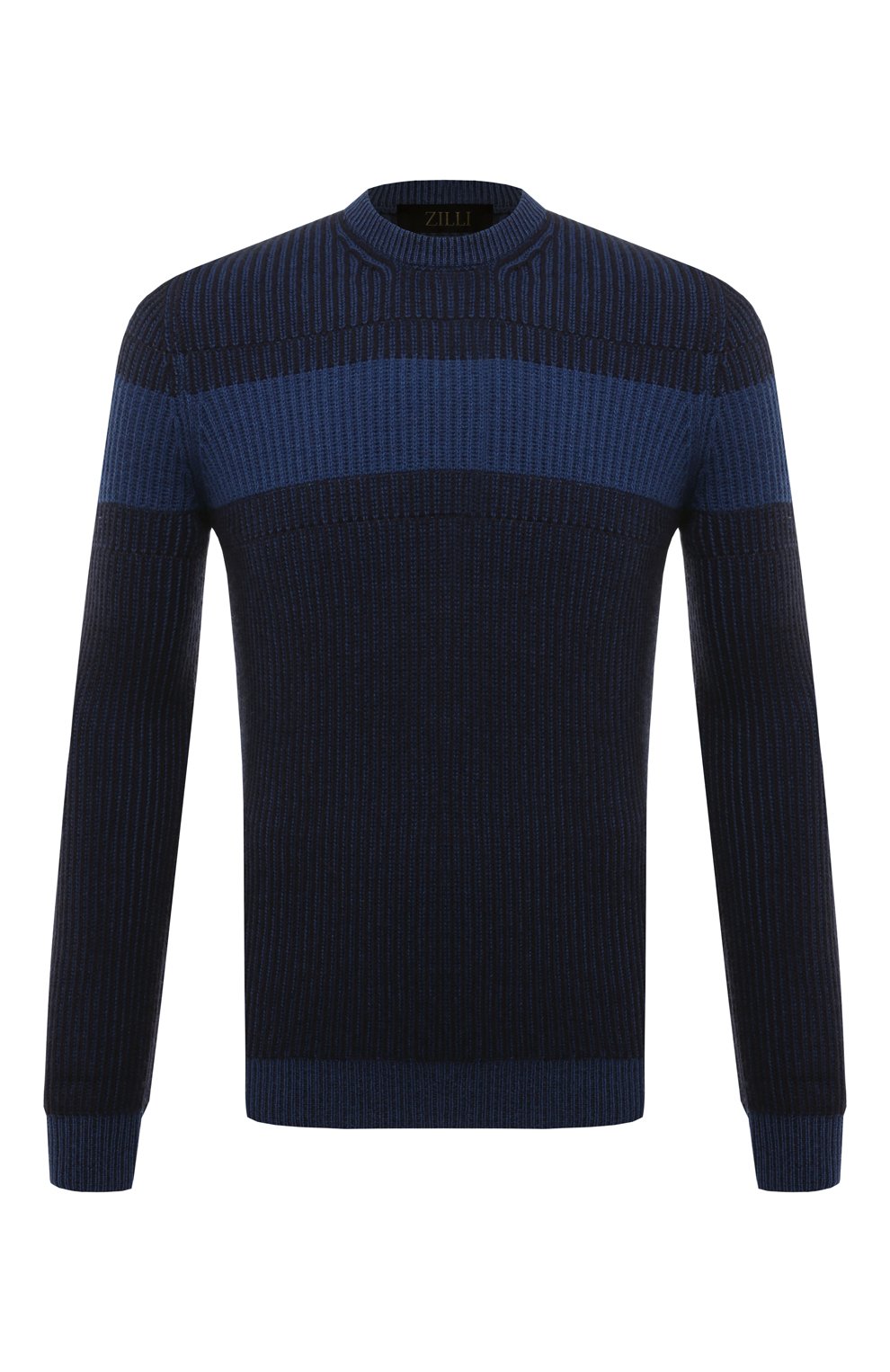 Свитер из кашемира и шерсти ZILLI темно-синего цвета по цене 106500 руб., арт. KRN001M0223VBIC00, фото 1 Свитер из кашемира и шерсти ZILLI, арт. KRN001M0223VBIC00, фото 1