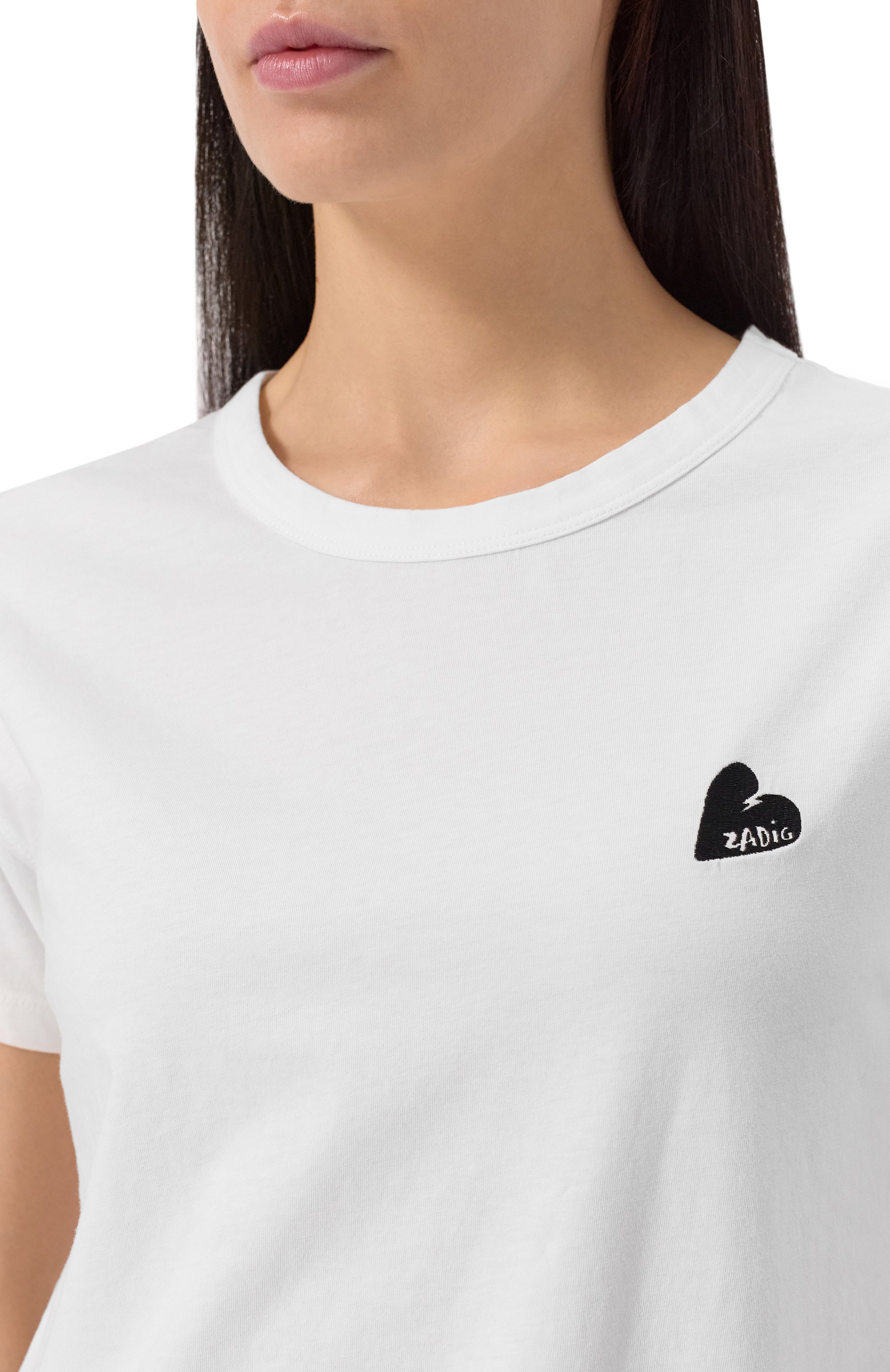 Хлопковая футболка ZADIG AND VOLTAIRE, арт. JWTS02781, фото 5