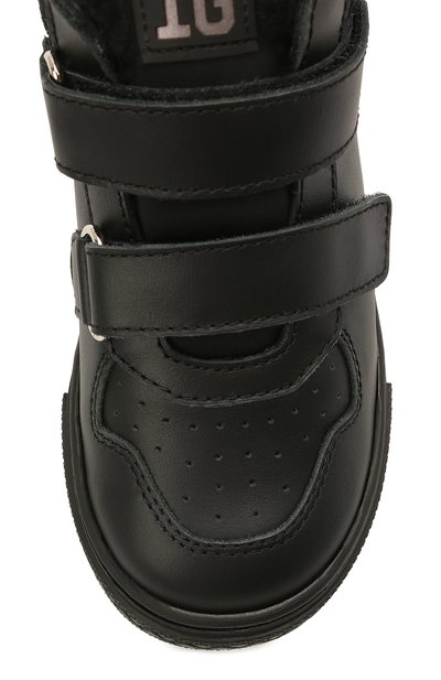 Кожаные кеды с мехом IL GUFO, арт. G873/VITELL0 M0VIE/23-26, фото 4