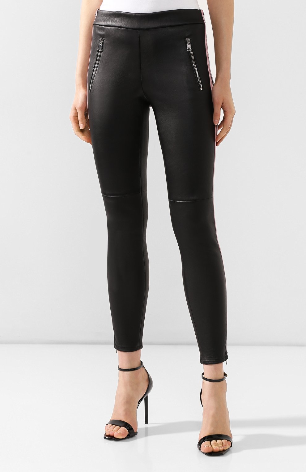 Кожаные брюки ALEXANDER MCQUEEN, арт. 585024/Q5AA8, фото 3