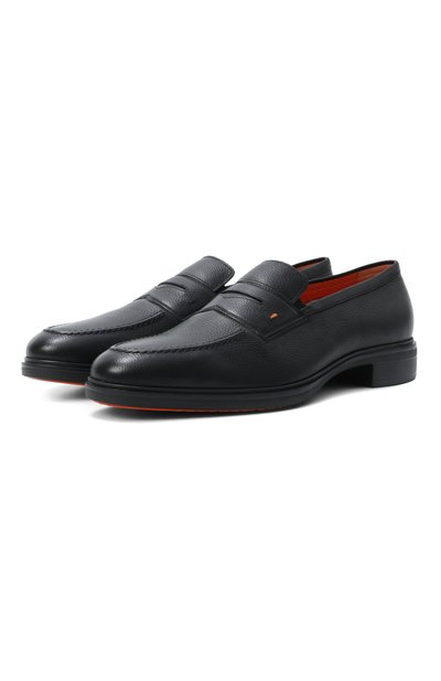 Мужские кожаные пенни-лоферы easy SANTONI, арт. MGEG18964NEAXHAS