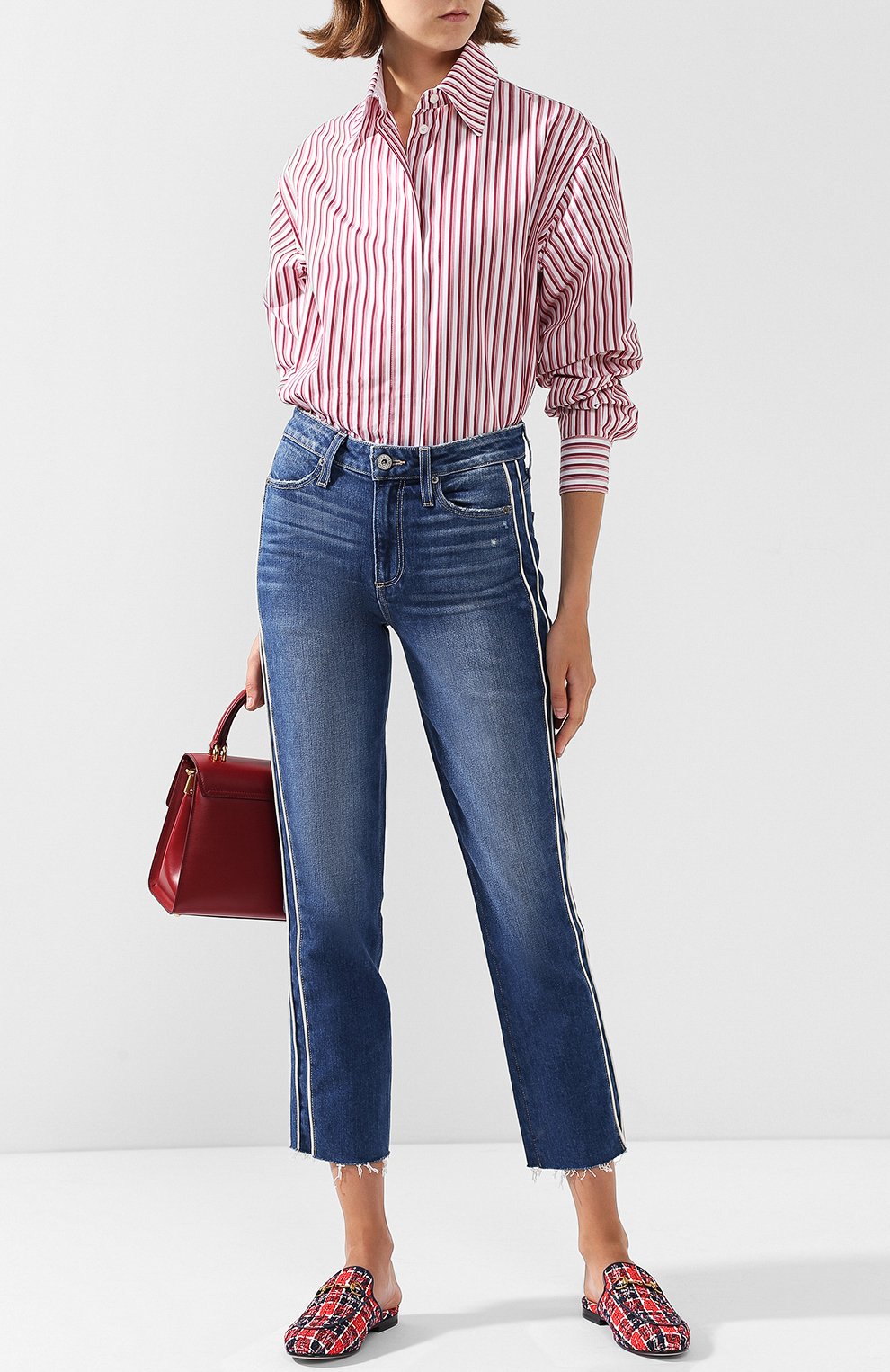 Твидовые сабо princetown с пряжкой-трензелем GUCCI, арт. 475094/9PJ20, фото 2