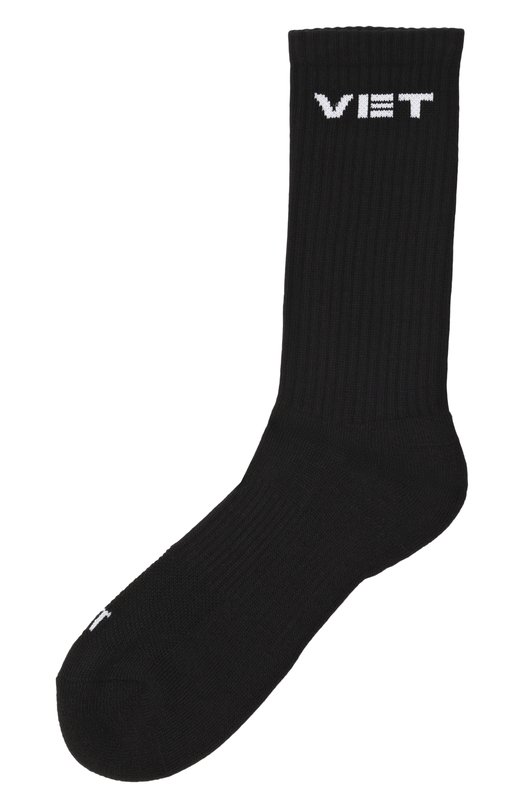 Хлопковые носки VETEMENTS UH76S0250B Чёрный UH76S0250B
