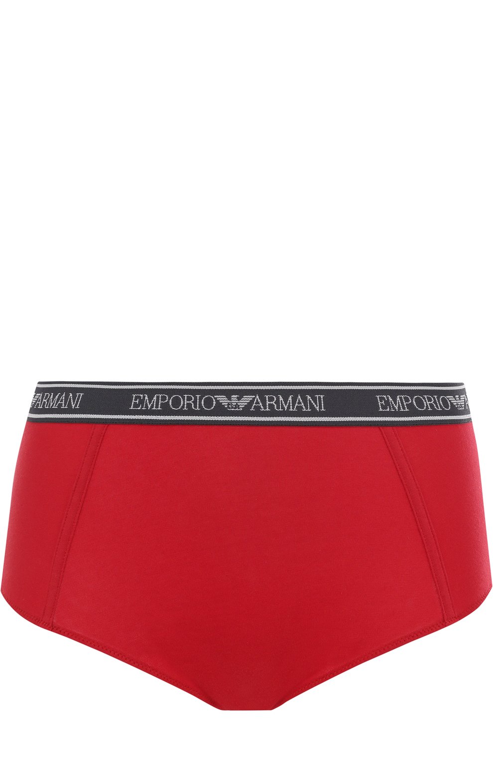 Трусы-слипы с завышенной талией EMPORIO ARMANI красного цвета по цене 4880 руб., арт. 163996/8P317, фото 1 Трусы-слипы с завышенной талией EMPORIO ARMANI, арт. 163996/8P317, фото 1