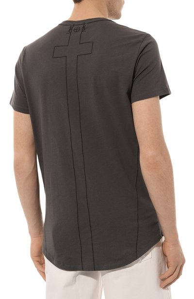 Хлопковая футболка RELIGION темно-серого цвета по цене 3755 руб., арт. MCOPYF30, фото 4 Хлопковая футболка RELIGION, арт. MCOPYF30, фото 4