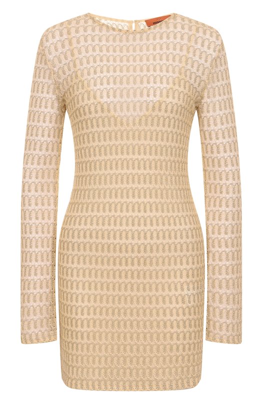 Платье из вискозы Missoni DS25SG1M/BR010R Бежевый DS25SG1M/BR010R