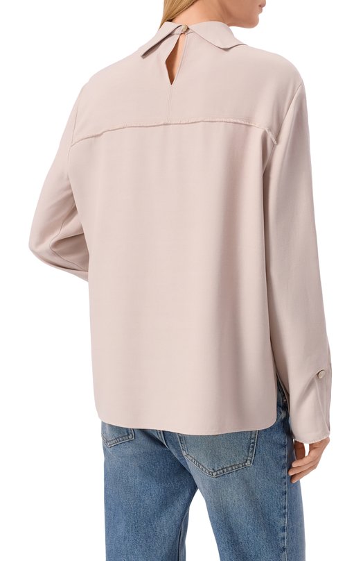 Топ из вискозы и шерсти Agnona TT1001E/U5064E Бежевый  TT1001E/U5064E Фото 4