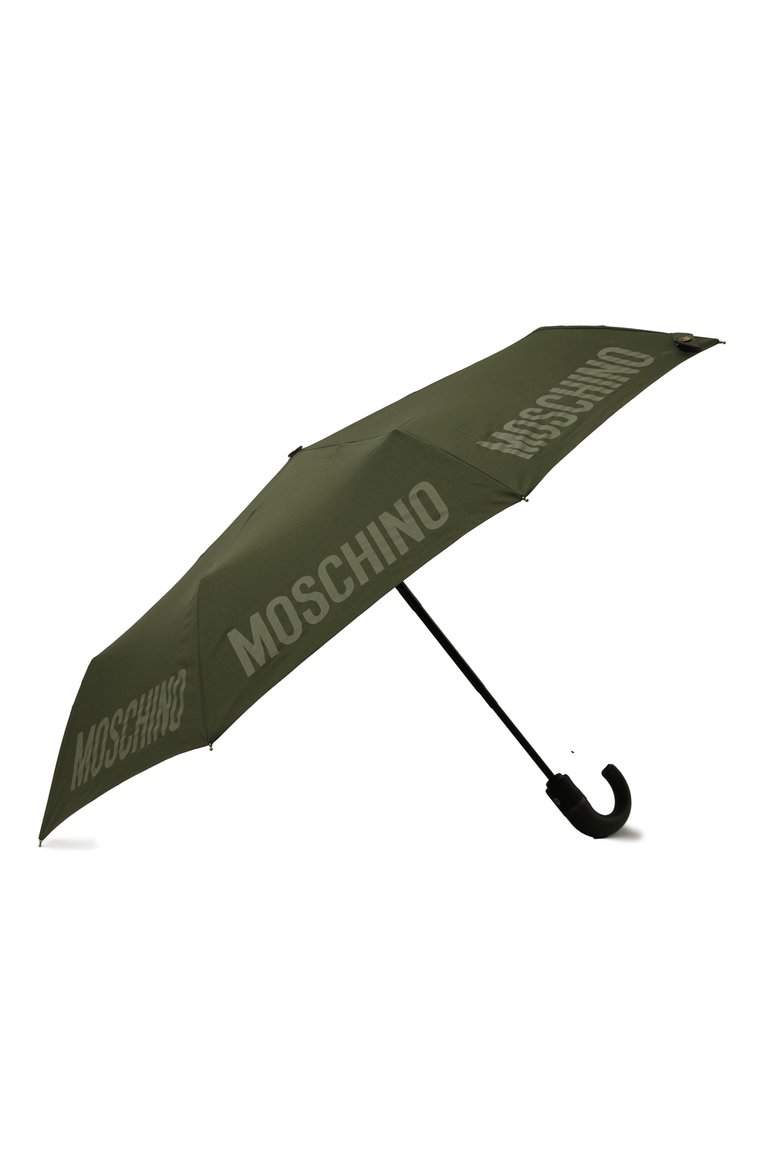 Мужской складной зонт MOSCHINO хаки цвета, арт. 8064-0PENCL0SE | Фото 2 (Материал сплава: Проставлено; Материал: Текстиль, Металл, Синтетический материал; Нос: Не проставлено)