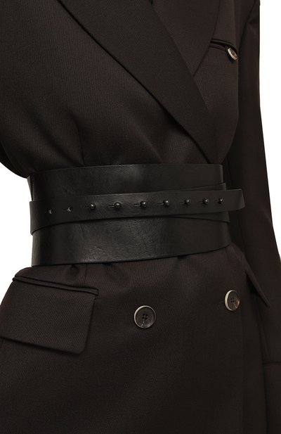 Кожаный пояс ISABEL BENENATO черного цвета по цене 39950 руб., арт. DA02F23, фото 2 Кожаный пояс ISABEL BENENATO, арт. DA02F23, фото 2