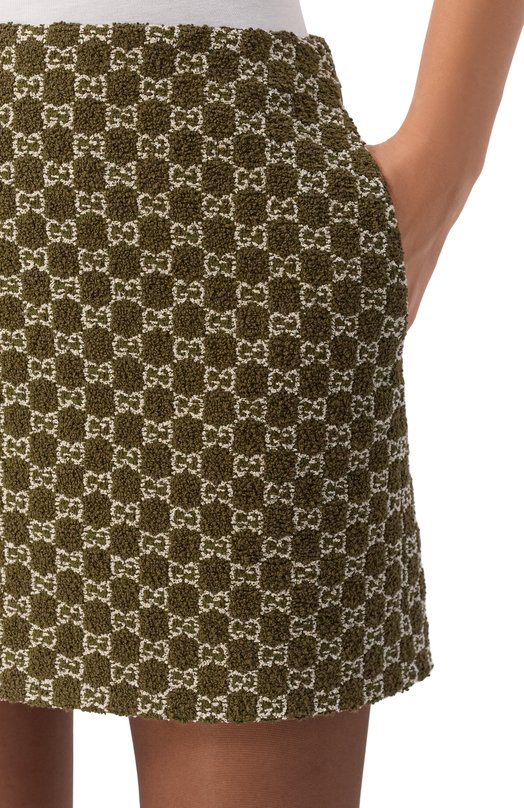 Юбка Gucci 824007/ZASUE Хаки  824007/ZASUE Фото 5