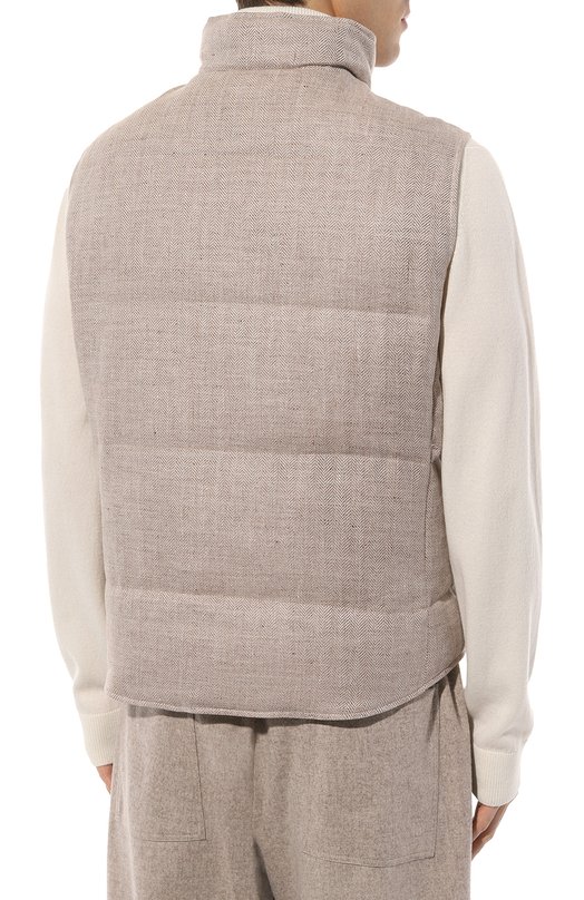 Пуховый жилет Brunello Cucinelli MS4531852 Бежевый  MS4531852 Фото 4