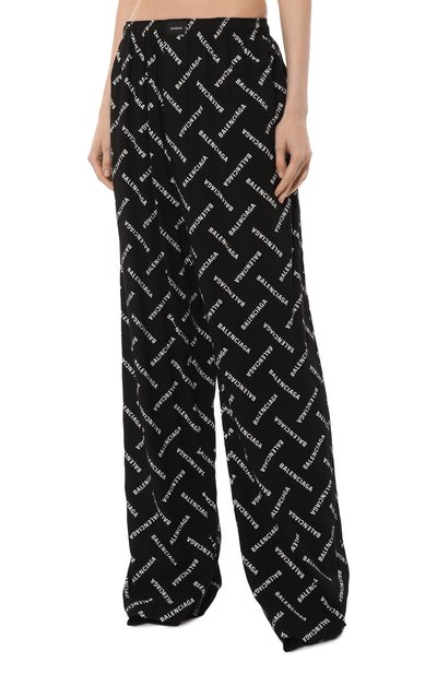 Брюки из вискозы BALENCIAGA черного цвета по цене 192500 руб., арт. 659026/TPLA5, фото 3 Брюки из вискозы BALENCIAGA, арт. 659026/TPLA5, фото 3