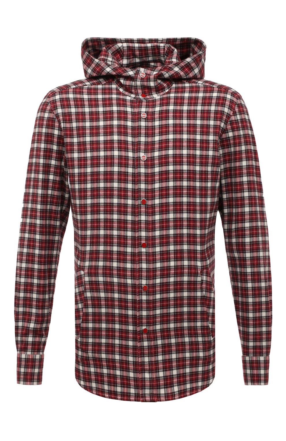 Хлопковая рубашка KITON красного цвета по цене 58700 руб., арт. UMCMARH0825904, фото 1 Хлопковая рубашка KITON, арт. UMCMARH0825904, фото 1