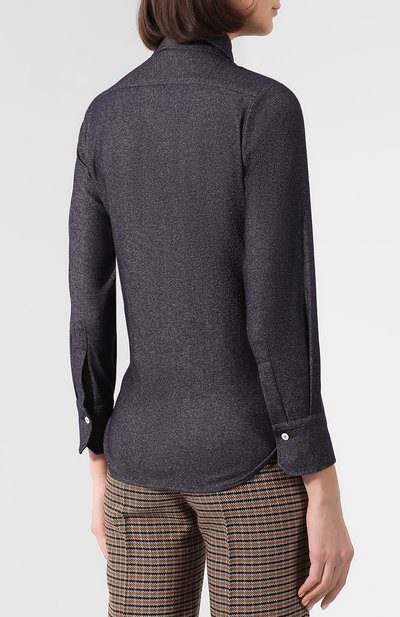 Рубашка из смеси хлопка и шерсти KITON, арт. D48407K04S12, фото 4