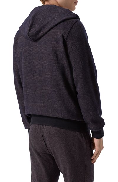 Толстовка из шерсти и хлопка CAPOBIANCO темно-синего цвета по цене 107000 руб., арт. 19M410.PT00./48, фото 4 Толстовка из шерсти и хлопка CAPOBIANCO, арт. 19M410.PT00./48, фото 4