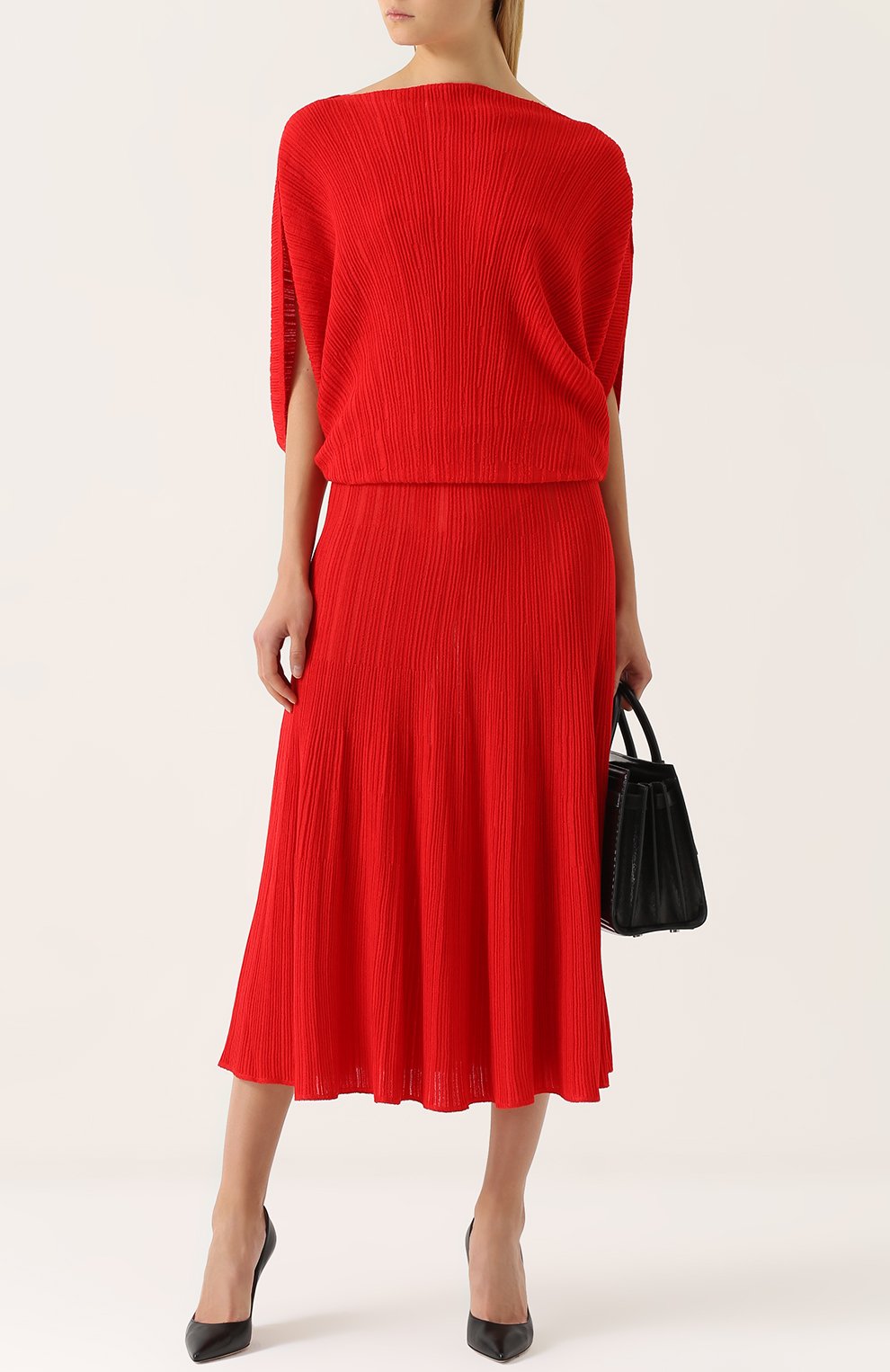 Однотонная жатая юбка-миди SONIA RYKIEL, арт. 18355201-LA, фото 2