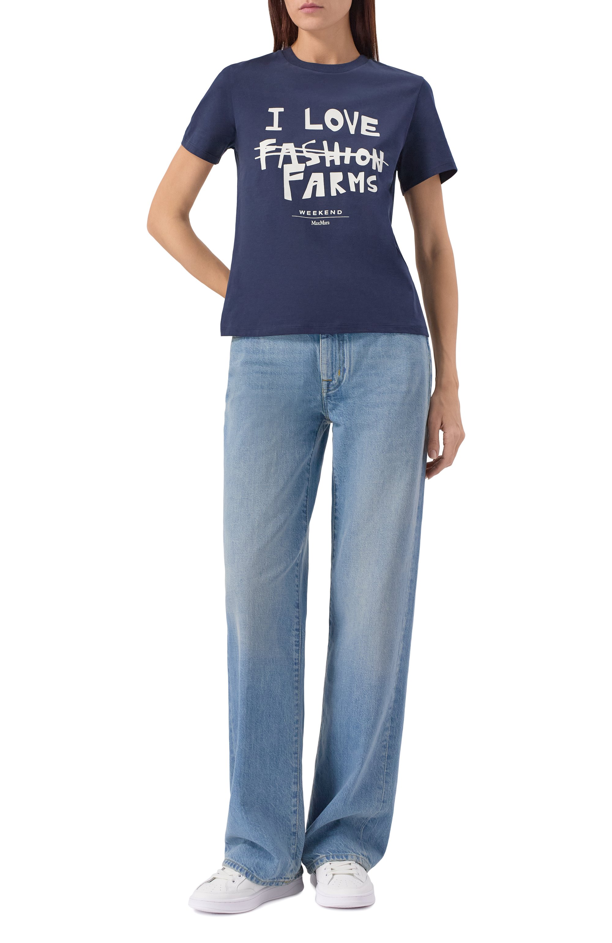 Хлопковая футболка WEEKEND MAX MARA, арт. CL0WN, фото 2