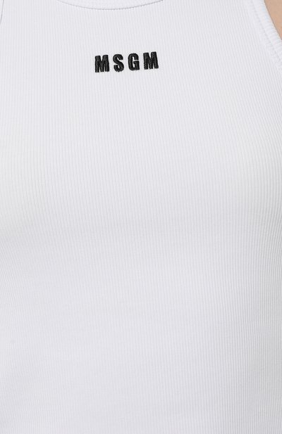 Хлопковая майка MSGM, арт. 3741MDT77/247794, фото 5