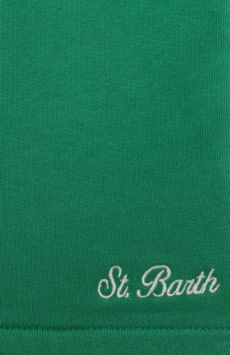 Детские хлопковые шорты MC2 SAINT BARTH зеленого цвета, арт. STBK RANDLE JR/RANL001 | Фото 3 (Нос: Не проставлено; Материал внешний: Хлопок; Случай: Повседневный; Ростовка одежда: 16 лет | 164 см, 10 - 11 лет | 140 - 146см, 4 года | 104 см, 6 лет | 116 см, 8 лет | 128 см, 13 - 15 лет | 158 см, 12 лет | 152 см)
