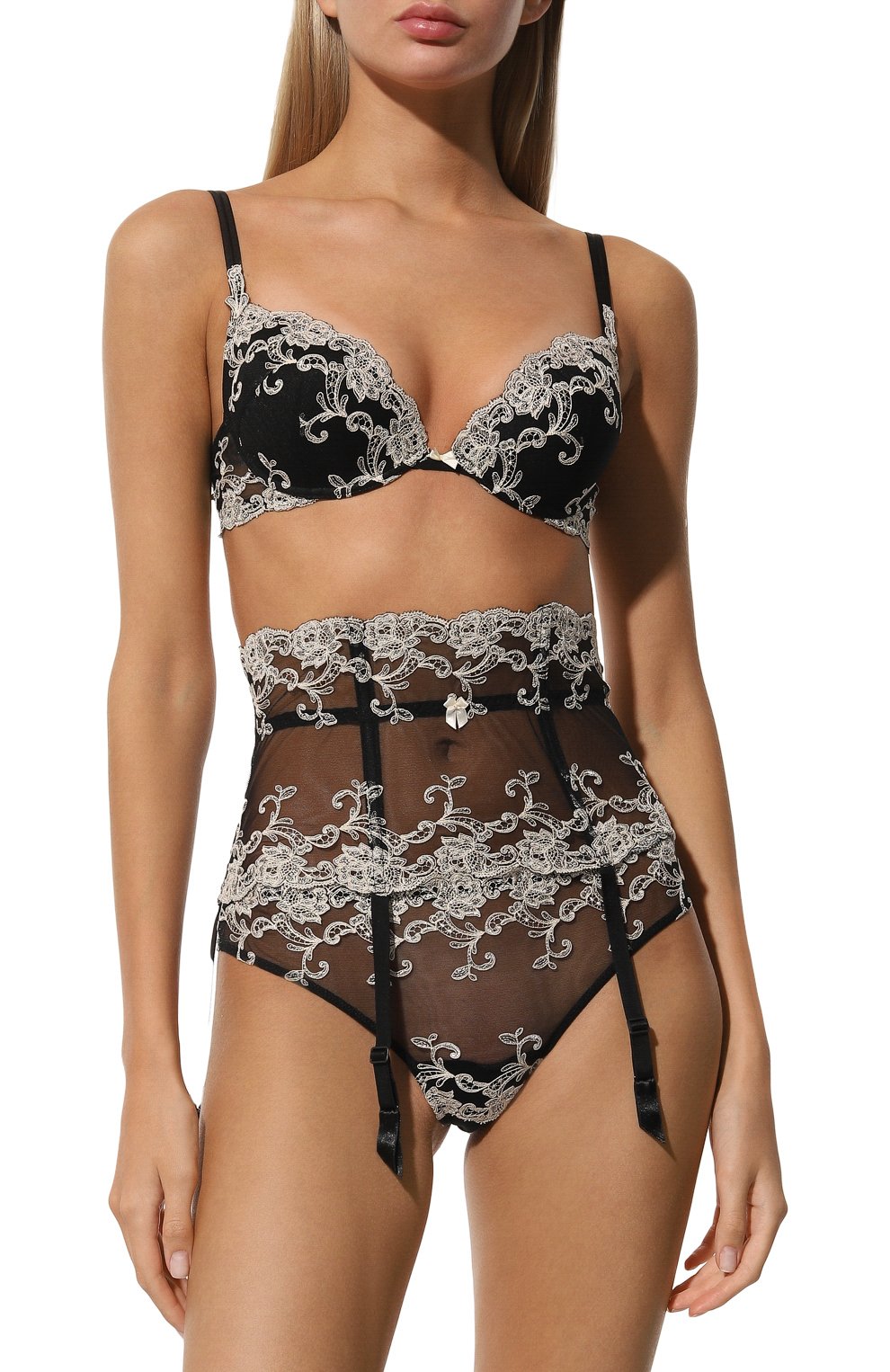 Пояс для чулок AMBRA черно-белого цвета по цене 15700 руб., арт. 3335F, фото 2 Пояс для чулок AMBRA, арт. 3335F, фото 2