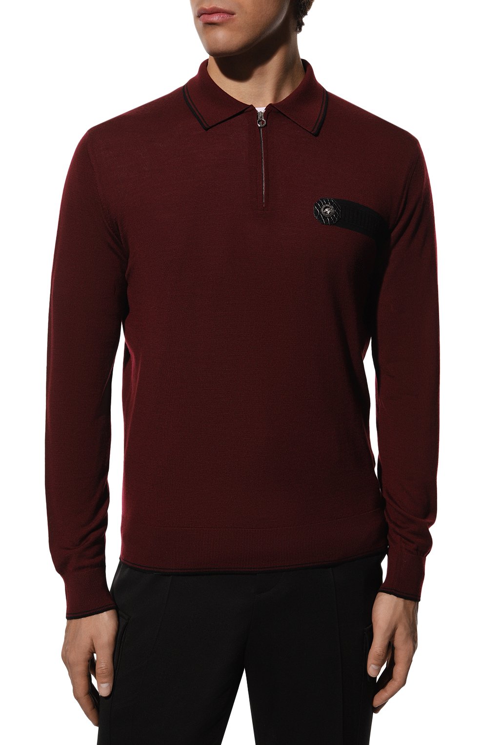 Поло с отделкой из кожи аллигатора STEFANO RICCI, арт. K606312AZ1/F22465, фото 3