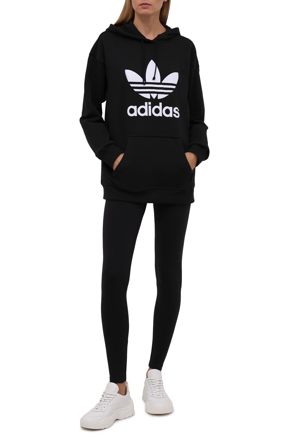 Хлопковые легинсы ADIDAS ORIGINALS, арт. H06625, фото 2