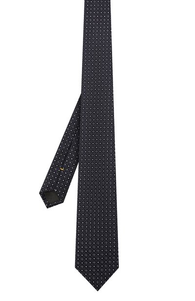 Шелковый галстук CANALI темно-серого цвета по цене 14650 руб., арт. 18/HJ03435, фото 3 Шелковый галстук CANALI, арт. 18/HJ03435, фото 3
