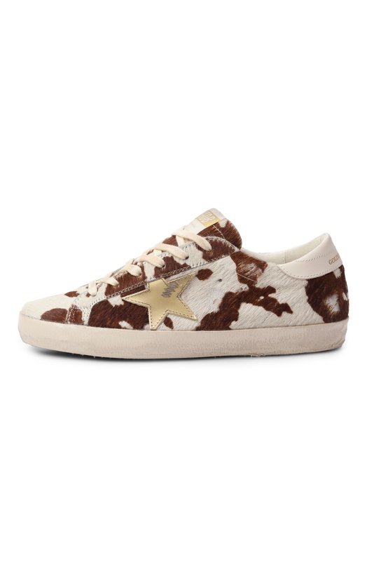 Кожаные кеды Super-Star Golden Goose Deluxe Brand GWF00101.F007262 Кремовый  GWF00101.F007262 Фото 4