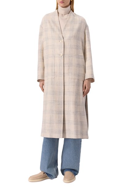 Пальто из шелка и льна AGNONA, арт. TL0902/Q3001, фото 3