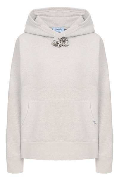 Женский хлопковое худи PRADA, арт. 134734/6103