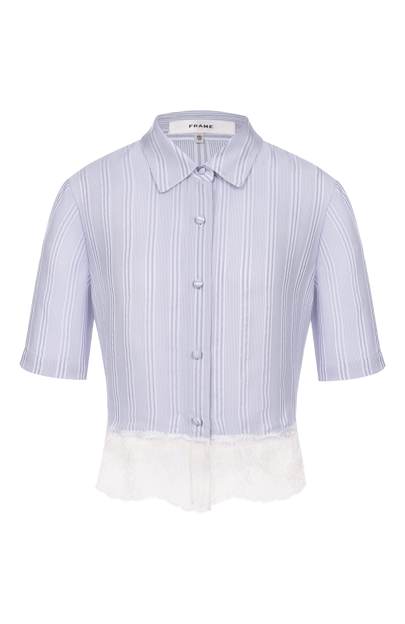 Шелковая рубашка FRAME DENIM, арт. WE26WSH018/THE STRIPE LACE SHIRT, фото 1