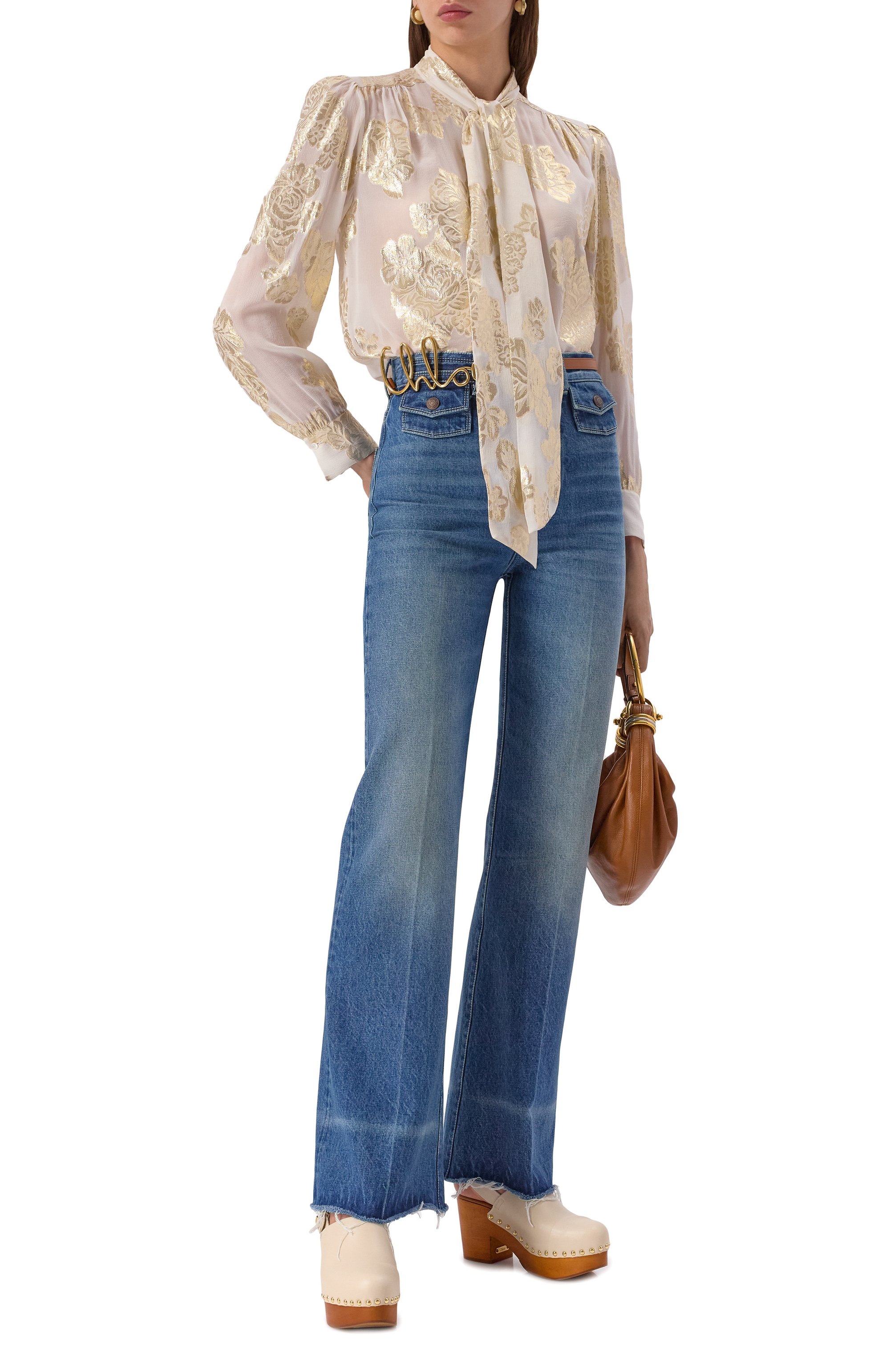 Кожаные сабо jeanette CHLOÉ кремового цвета по цене 137000 руб., арт. CHC25U10VLT, фото 2 Кожаные сабо jeanette CHLOÉ, арт. CHC25U10VLT, фото 2