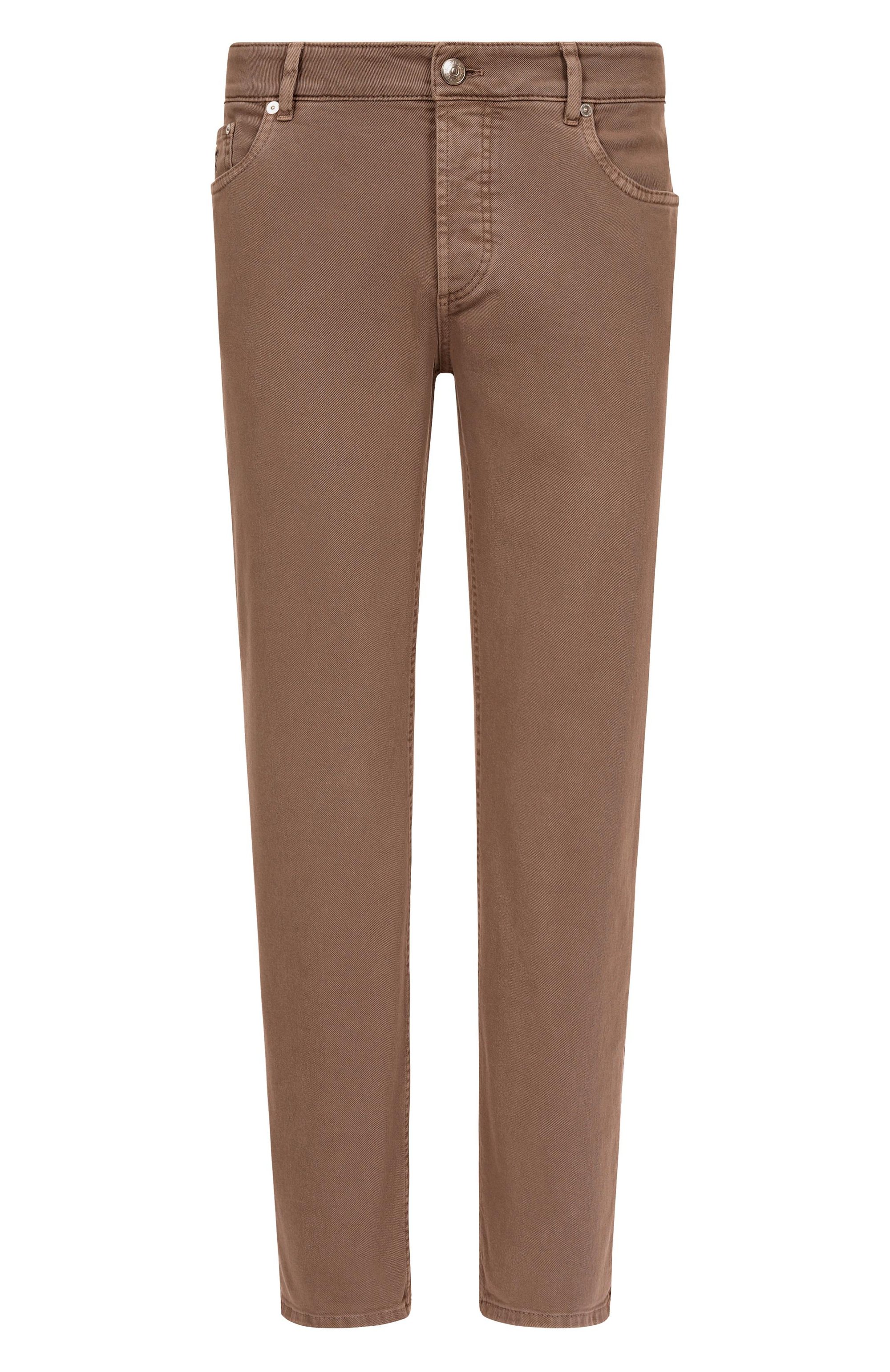 Джинсы traditional fit BRUNELLO CUCINELLI коричневого цвета по цене 88800 руб., арт. M277PB321W, фото 1 Джинсы traditional fit BRUNELLO CUCINELLI, арт. M277PB321W, фото 1