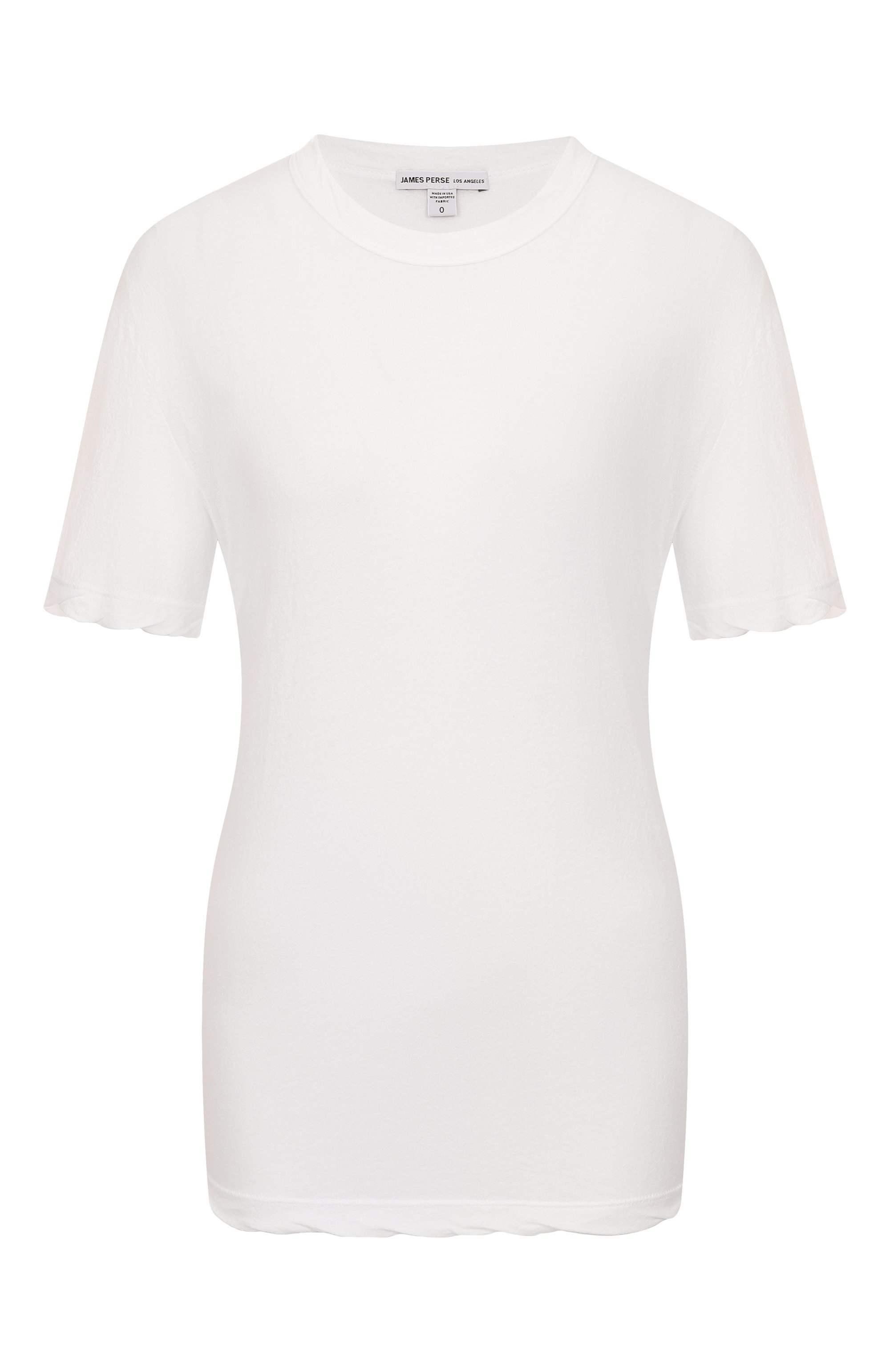Хлопковая футболка JAMES PERSE белого цвета по цене 25250 руб., арт. WUC3842, фото 1 Хлопковая футболка JAMES PERSE, арт. WUC3842, фото 1