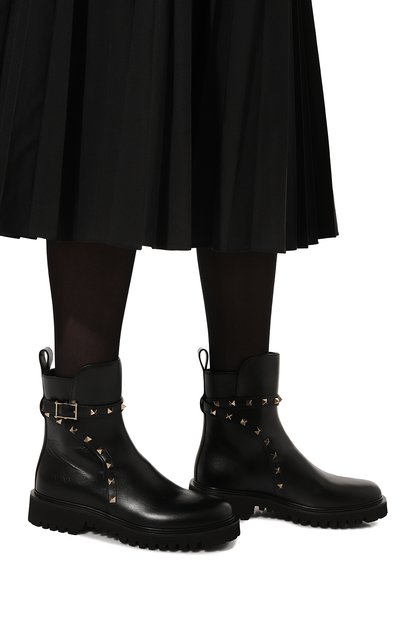 Кожаные ботинки rockstud VALENTINO, арт. 5W2S0HY8/AWE, фото 3