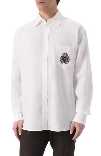 Льняная рубашка DOLCE & GABBANA, арт. G5MS2Z/FU4IK, фото 3