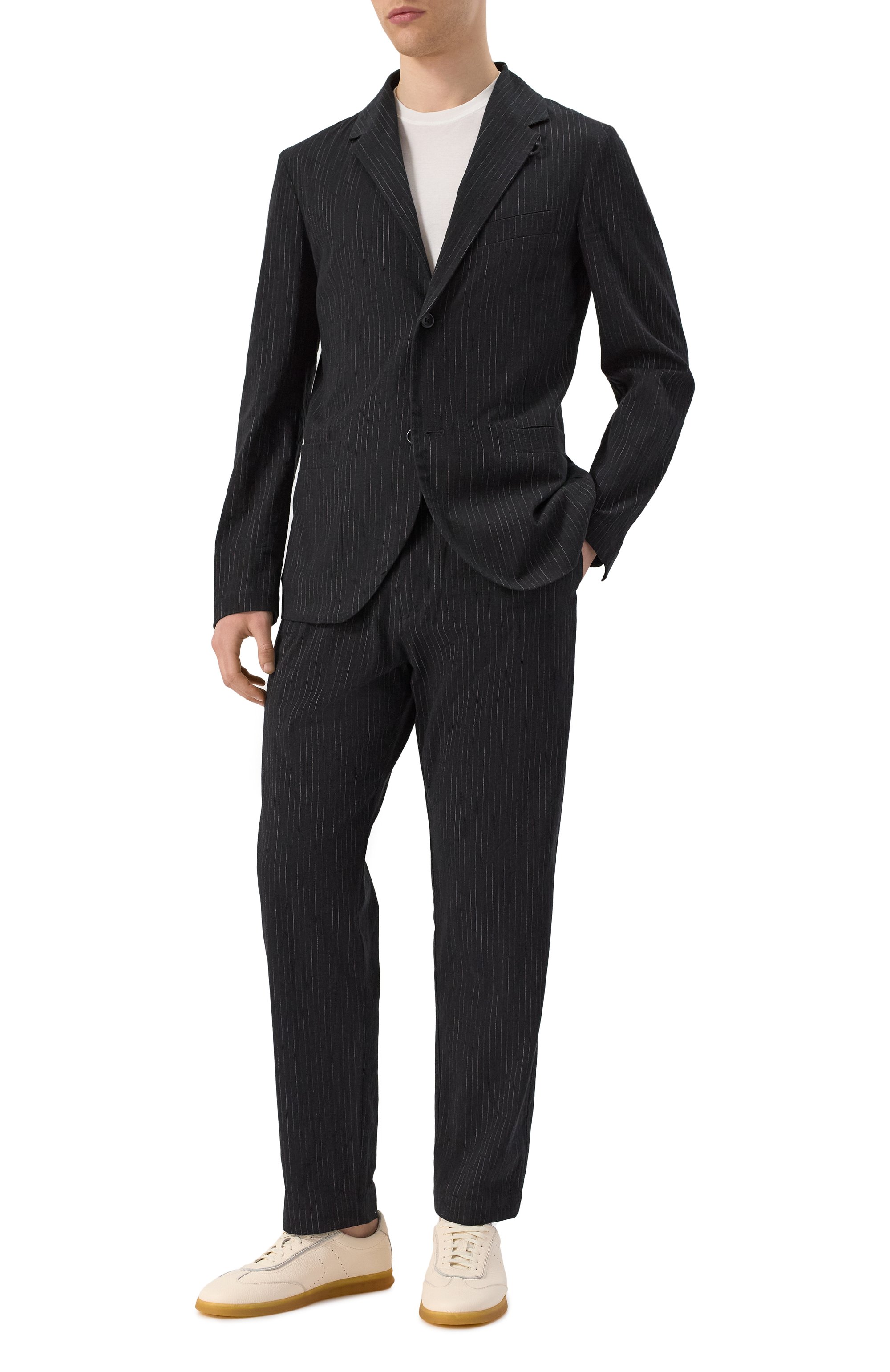 Пиджак из хлопка и льна HANNES ROETHER черного цвета по цене 79150 руб., арт. ZUN22DER.5111/, фото 2 Пиджак из хлопка и льна HANNES ROETHER, арт. ZUN22DER.5111/, фото 2