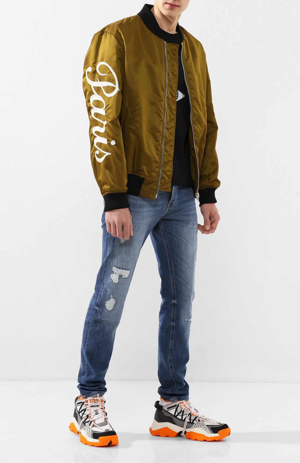 Бомбер KENZO хаки цвета по цене 48850 руб., арт. FA55BL1911NB, фото 2 Бомбер KENZO, арт. FA55BL1911NB, фото 2