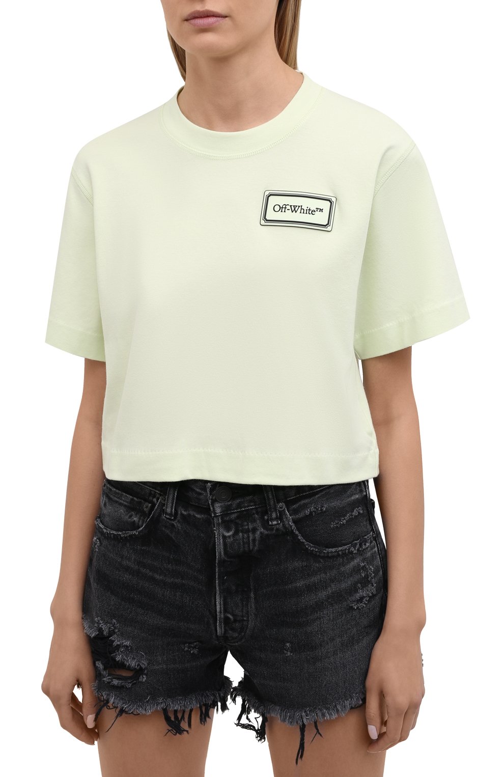 Хлопковая футболка OFF-WHITE, арт. 0WAA090S21JER004, фото 3