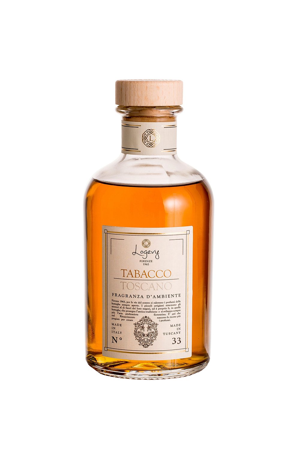 Диффузор tabacco toscano / "тосканский табак" (250ml) LOGEVY FIRENZE 1965, арт. 8050519371872, фото 1