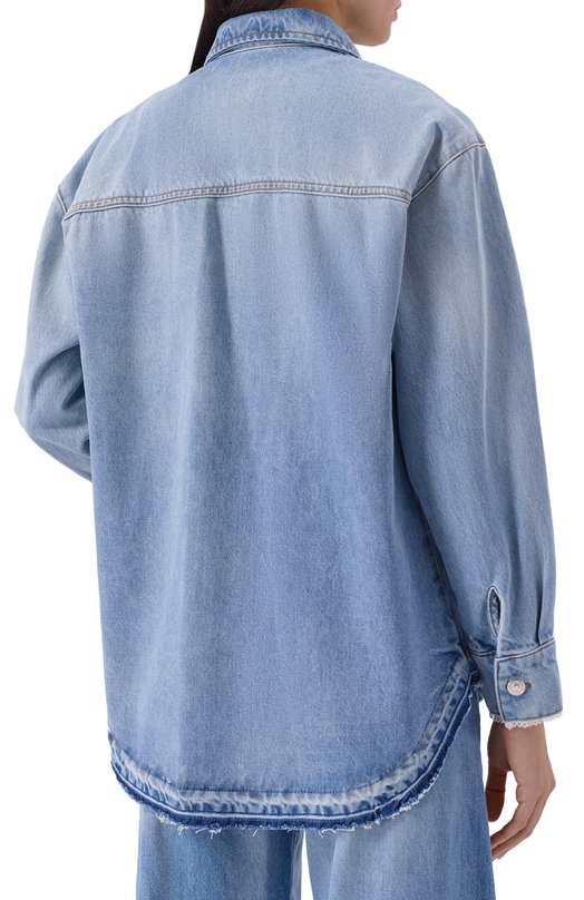 Джинсовая рубашка MSGM 4041MDE231L/267279 Голубой  4041MDE231L/267279 Фото 4