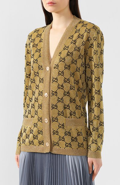 Кардиган с декоративной отделкой GUCCI, арт. 555043/XKAHX, фото 3