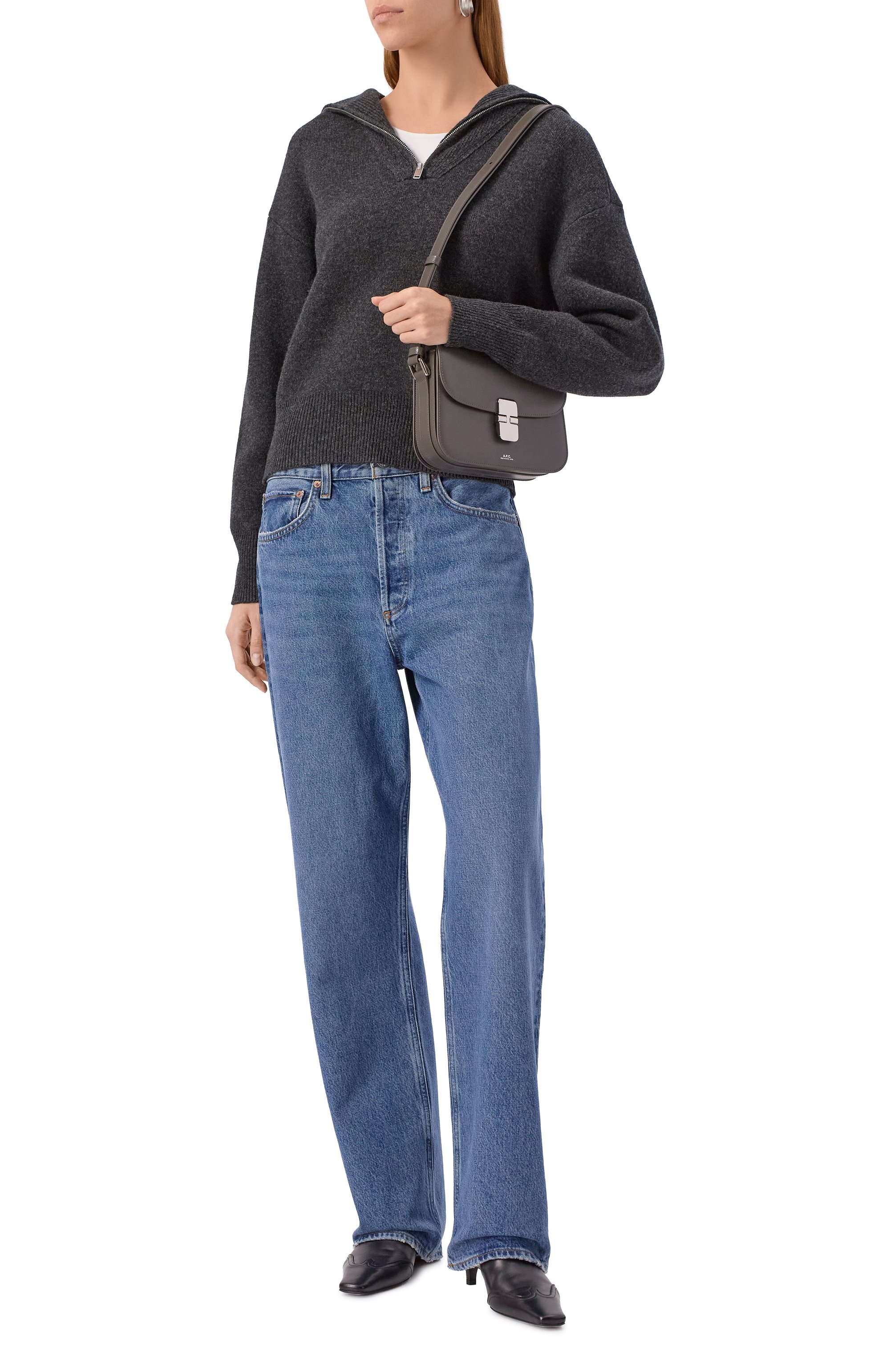 Сумка grace small A.P.C. темно-серого цвета по цене 89750 руб., арт. F61413/PXBVN, фото 7 Сумка grace small A.P.C., арт. F61413/PXBVN, фото 7