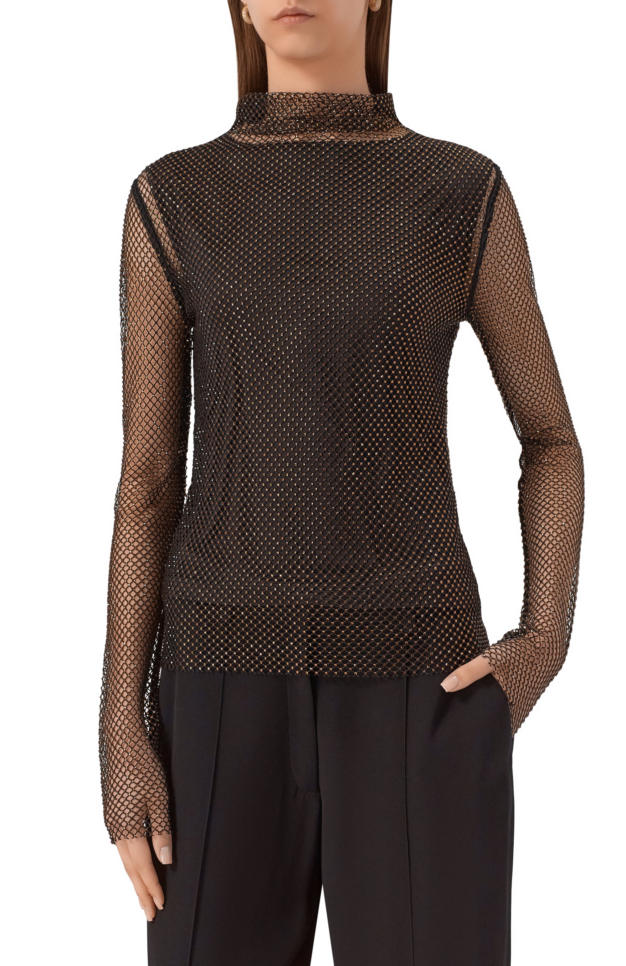 Топ с отделкой стразами SPORTMAX, арт. GERARDA, фото 3